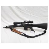 Lot#86 AR Stoner AR-15 style black custom built Larue trigger w/ Montrom 6x24x50 scope