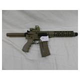 Lot#87 AR-15 Pistol style 556 cal 223 Rem- S/A custom 7.5" BBL flash basket