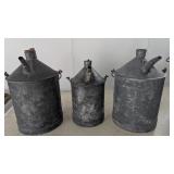 Antique oil cans
