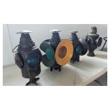 Antique railroad lights