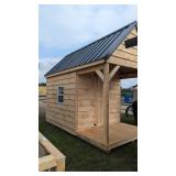 Amish built shed with deck