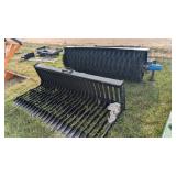 Quick attach skid steer rock collector