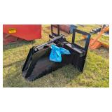 Skid steer quick attach grapple arm