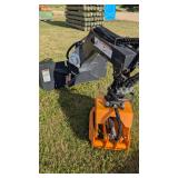 Quick attach skid steer angle bush cutter