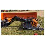 Quick attach skid steer angle bush cutter
