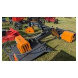 Quick attach skid steer angle bush cutter