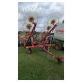 Ten 10 wheel hay rake