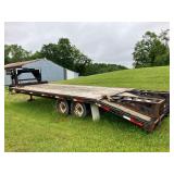 2016 Golden 24' gooseneck trailer w/ beaver tail, ramps tandom axle 14k GVW