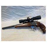 Thompson Center 223 cal pistol grip single shot 14' barrel w/ scope