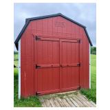 Like new 10x16 gambrel mini barn w/ dbl doors & loft