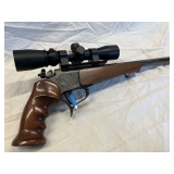 Thompson Center 223 cal pistol grip single shot 14' barrel w/ scope