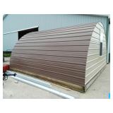 16'x16' metal round top storage shed