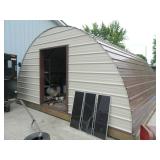 16'x16' metal round top storage shed