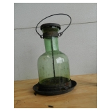 Antique glass feeder