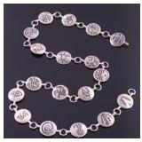 Hopi Sterling Silver Pictograph Concho Belt HEAVY