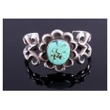 Navajo Old Pawn Sand Cast Silver Bracelet