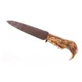 Plains Impressive Grizzly Bear Jaw Dag Knife c1800