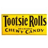 Original Tootsie Rolls Advertising Sign 1920-1930