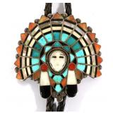 Zuni Mosaic Inlay Chief