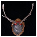 Victorian Cast Iron Hunt Scene Elk Mount c 1890