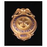 Arlington Fire Dept. Assistant Chiefs Badge Gold