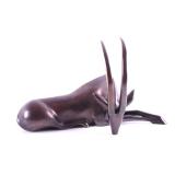 Original Loet Vanderveen Bronze Oryx Sculpture