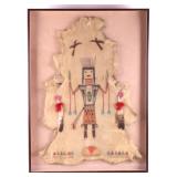 Hopi Green Corn Kachina Painted Sheep Hide