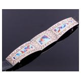 Navajo Sterling Silver Turquoise Belt Buckle