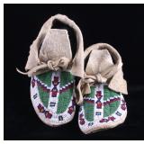 Northern Arapaho Fully Beaded Moccasins circa 1900
