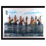 Original Watercolor by Crow Native Leland Stewart