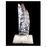 Ancient Mammoth Tusk Scrimshaw