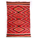 Early Navajo Eye Dazzler Pattern Wool Rug c. 1900