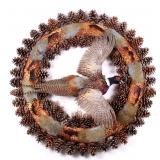 Excellent Flying Pheasant Wreath Mount