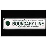 MINT Yellowstone National Park Boundary Line Sign