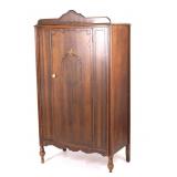 1920 Oak and Mahogany Armoire