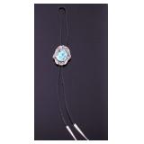 Navajo Sterling Silver & Turquoise Bolo Tie