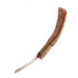 Eastern Woodlands Crooked Knife Chip Carved 19th C