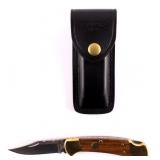 Buck 112 Custom Switchblade Knife w/ Scabbard