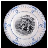 c.1850 California Gold Rush Plate from France