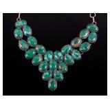 Early Taxco Sterling Silver Turquoise Necklace