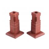 Antique Carved Catlinite Pipestone Candle Holders