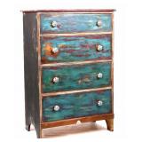 Polychrome Hand Painted Dresser