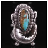 Navajo Kingman Turquoise Silver Ring