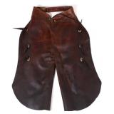 Montana Western Leather Cowboy Batwing Chaps
