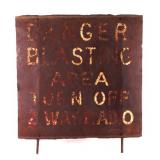 Original Danger Blasting Sign