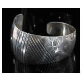 Navajo Sterling Silver Whimsical Bracelet Cuff