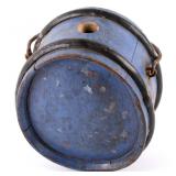 Civil War Era Blue Wooden Canteen