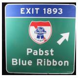 Pabst Blue Ribbon Metal Street Sign