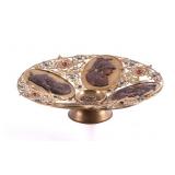 Antique Brass Jeweled Revival Charger