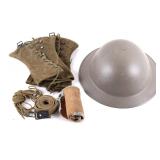 WWI USMC M1917 Helmet and Other Assorted Gear